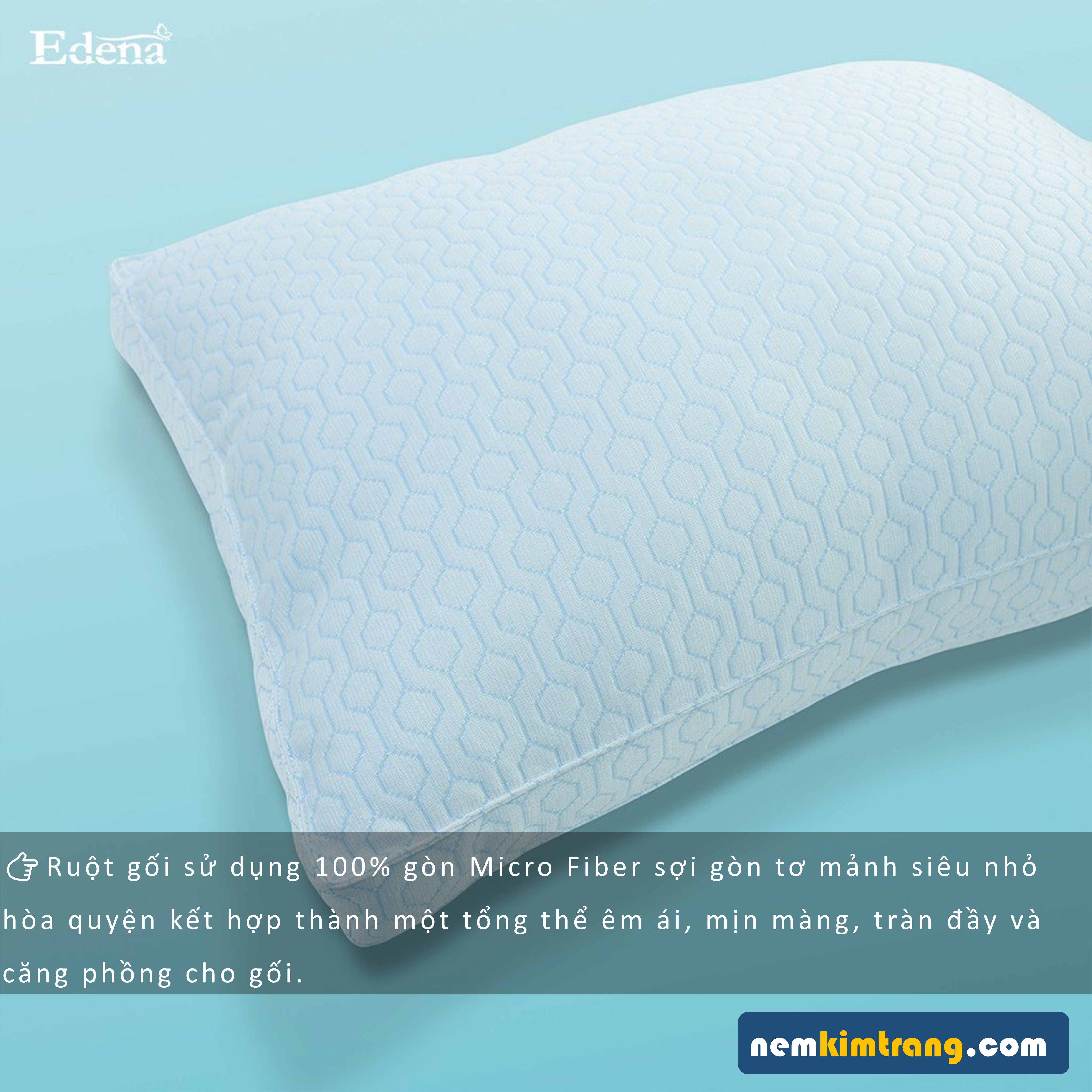 Ruột gối cool Edena - CHÍNH HÃNG, CAO CẤP