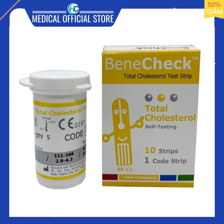 Que thử Cholesterol Benecheck 3 in 1