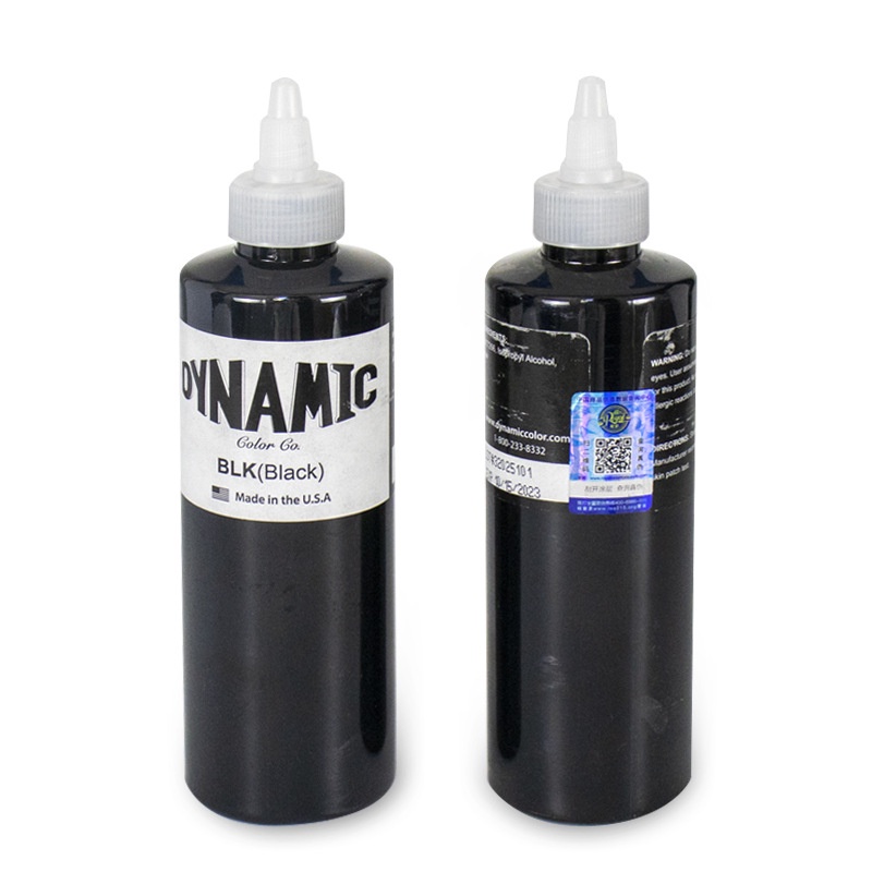 Mực xăm dynamic tattoo ink black blk 240ml -hàng chính hãng usa.