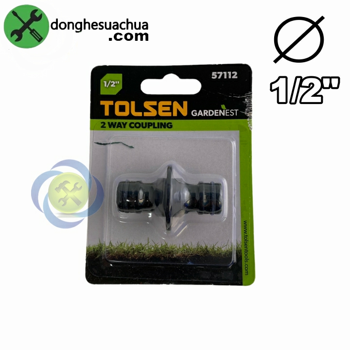 Khớp nối nhanh 2 đầu tolsen 57112 dùng cho ống 1/2"
