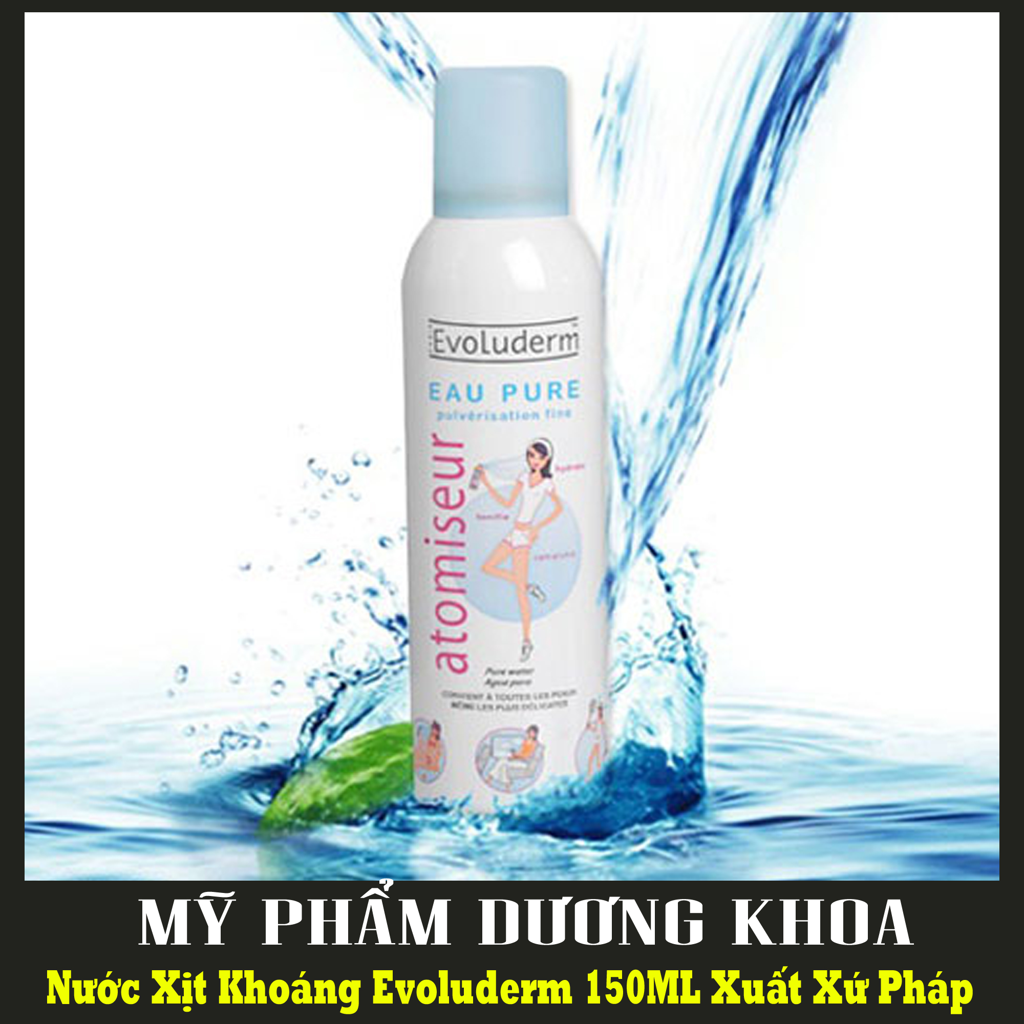 Xịt Khoáng Cung Cấp Nước Evoluderm 400ml Atomiseur Eau Pure Water