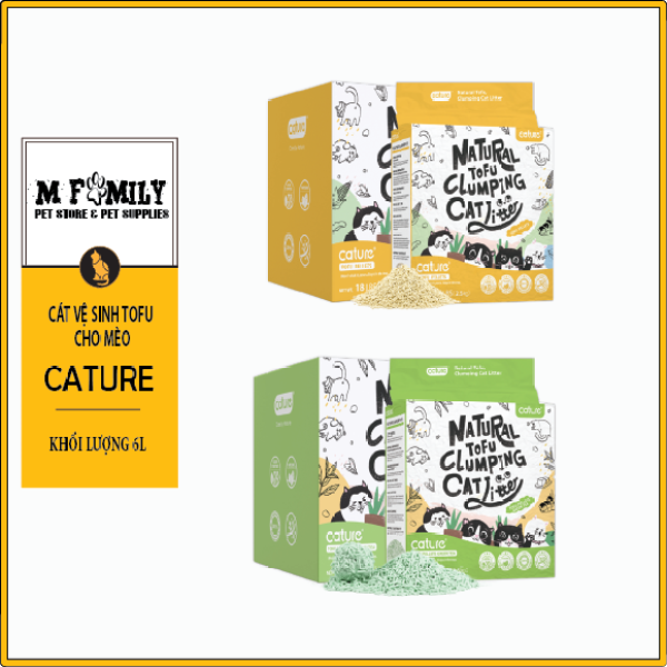Cát vệ sinh đậu nành hữu cơ cho mèo Natural Tofu Cature 6L - cát vệ sinh tofu cature siêu vón, siêu thơm!