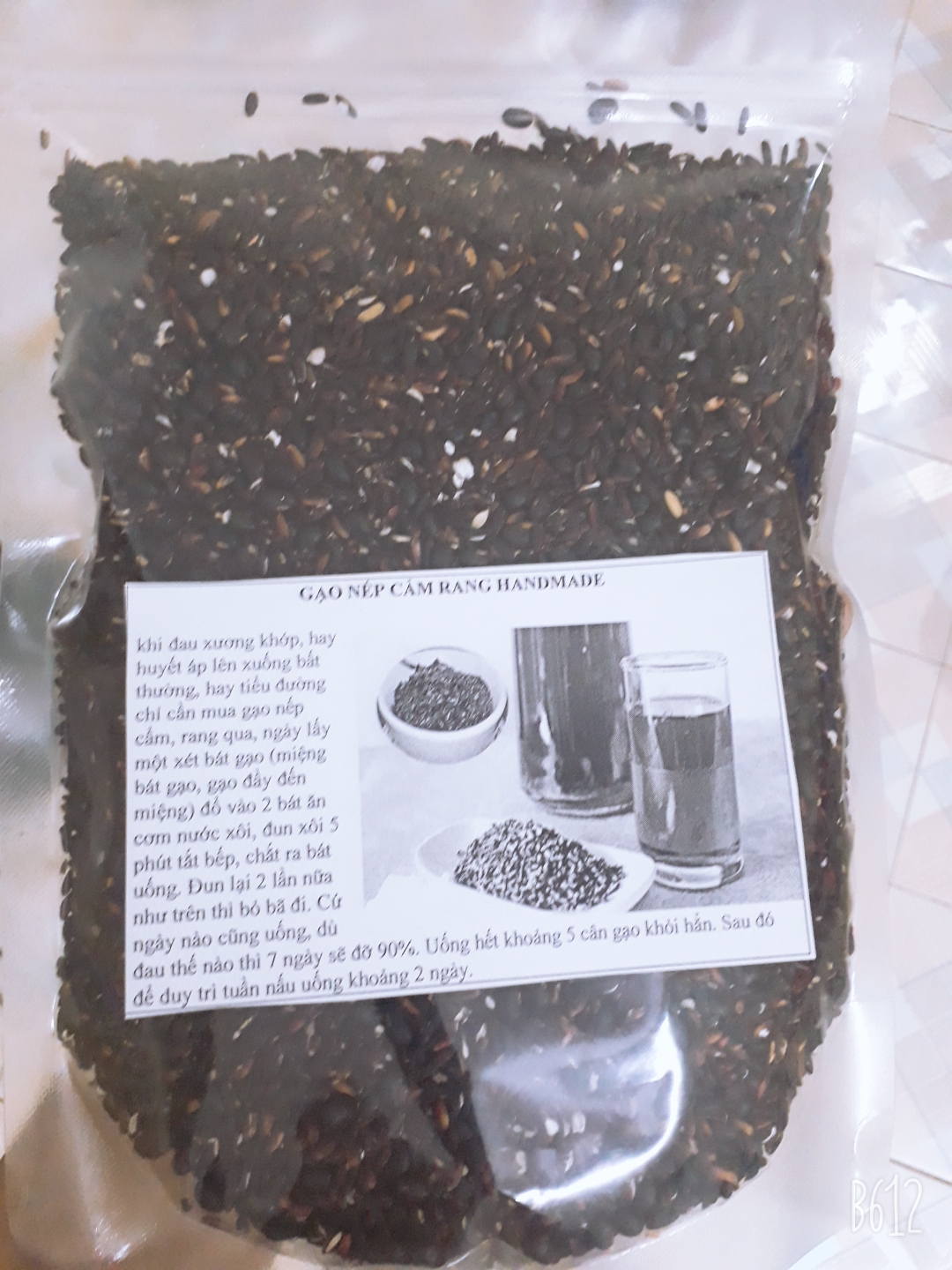 Gạo nếp cẩm rang sẵn 1kg