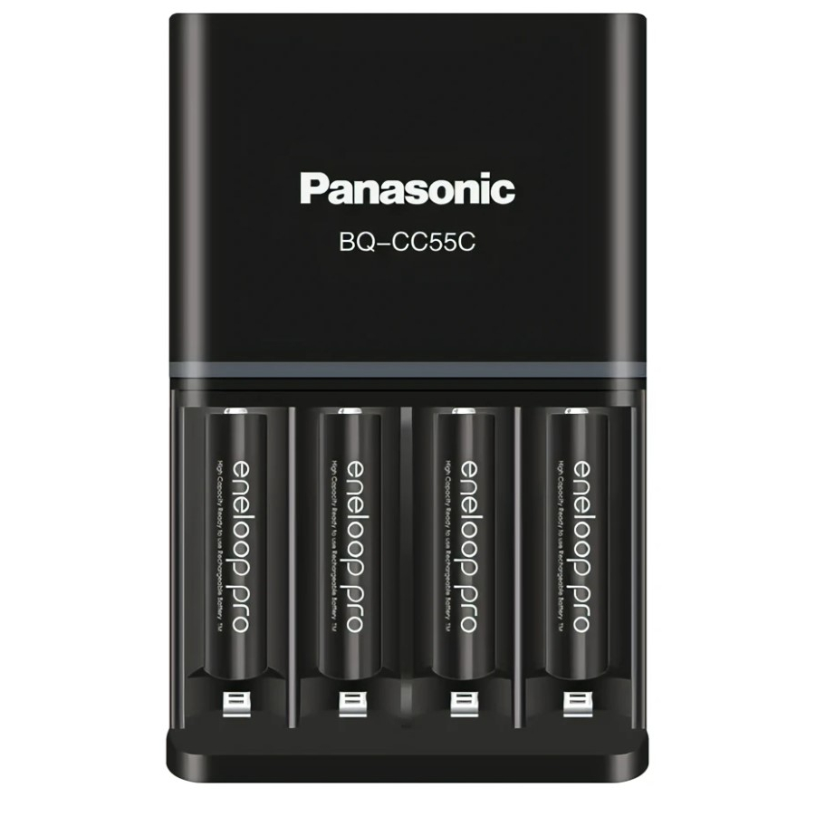 Pin sạc AAA Eneloop Pro 900mAh và Sạc Panasonic AA AAA Pro CC55 (Hàng chính hãng - Made in Japan)