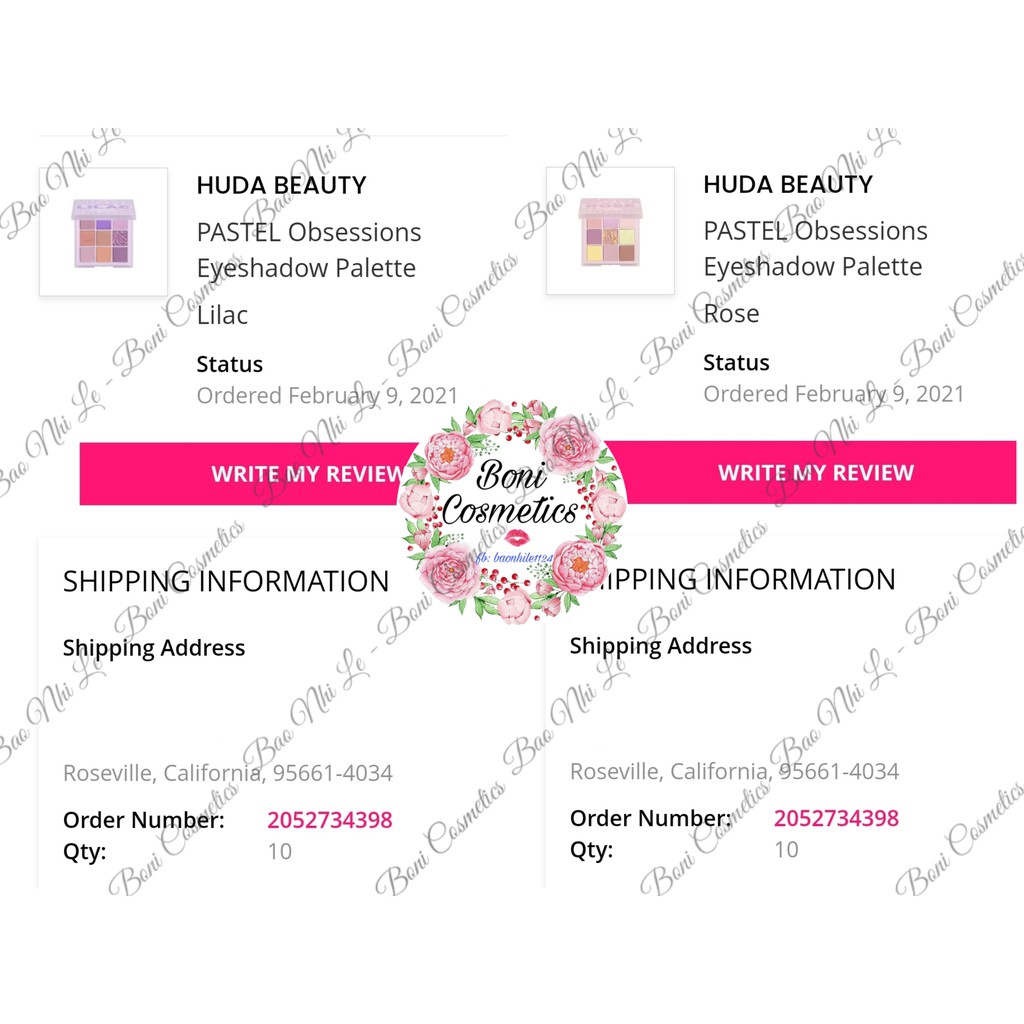 [CÓ SẴN] Bảng phấn mắt Huda Beauty Pastel Obsessions