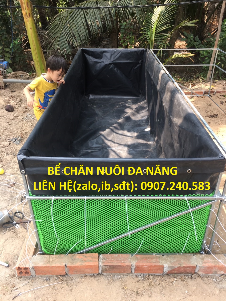BỂ BẠT HDPE - KT: (3x2x1)m, dày 0.75mm(7.5zem)