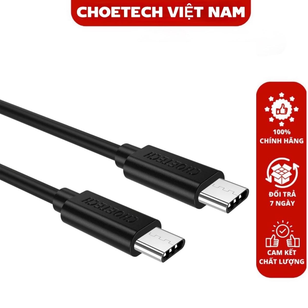 Cáp sạc nhanh type c to type c 3a choetech cc000 series