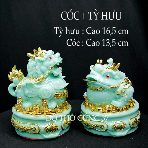 [ SIZE LỚN ] CÓC + TỲ HƯU  phong thủy màu đỏ [ Bột đá + composite ]