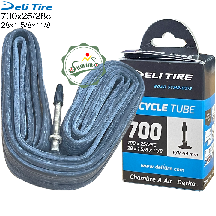 Ruột DELI 700x25-28c van nhỏ (Hạt gạo)