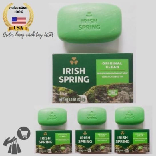 Xà phòng tắm kháng khuẩn dạng  cục Irish Spring 127g( Mẫu mới)