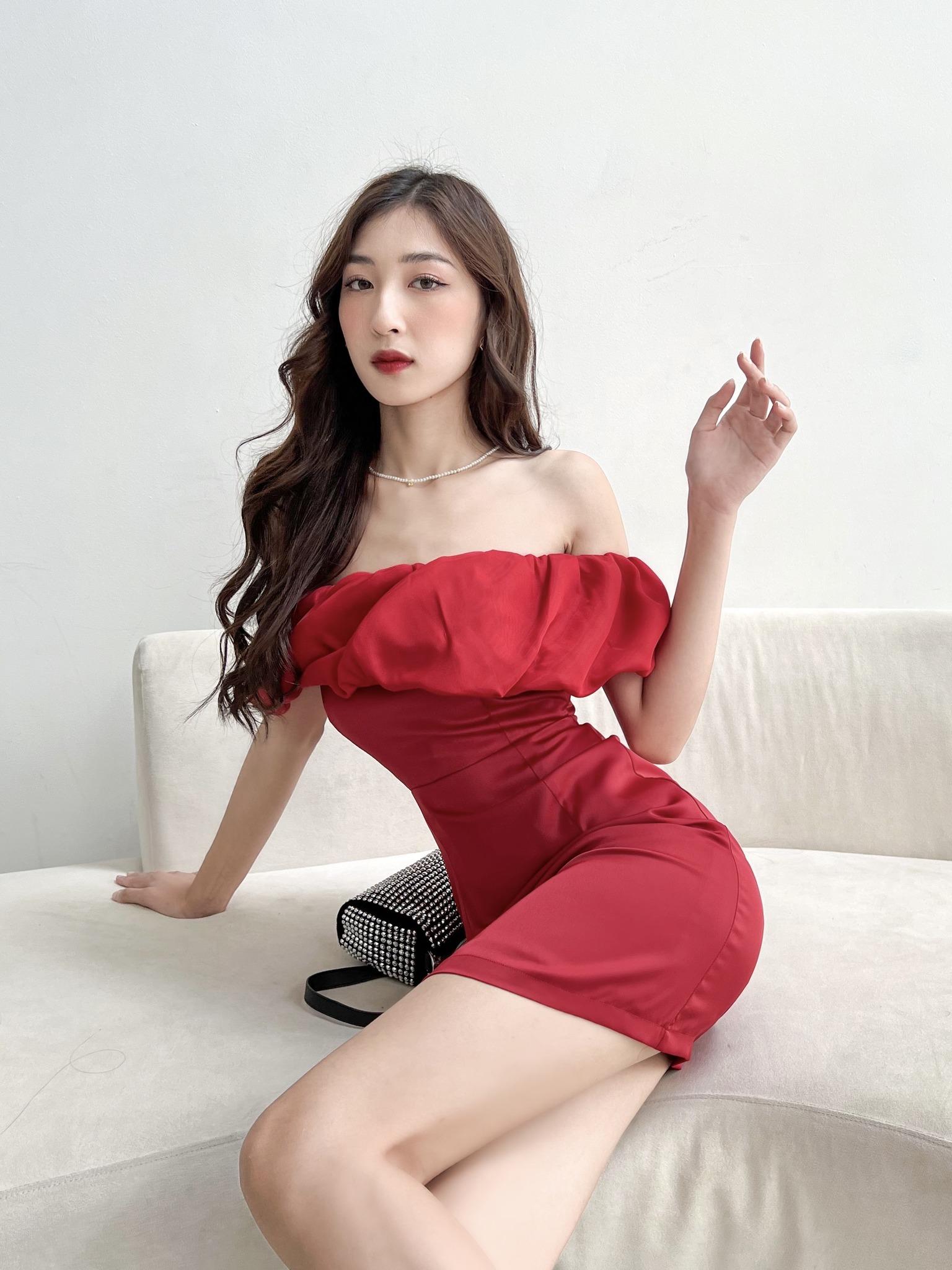 Đầm CINDERLA - Đầm bẹt vai form chữ A