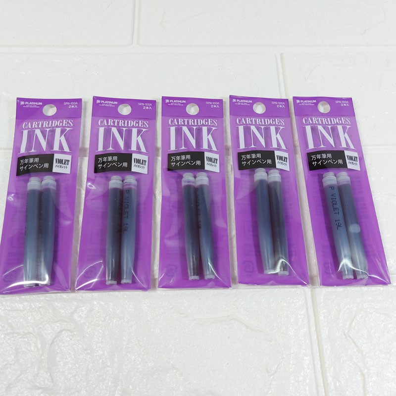 Set 2 Ống Mực Tím Bút Máy Nhật Preppy
