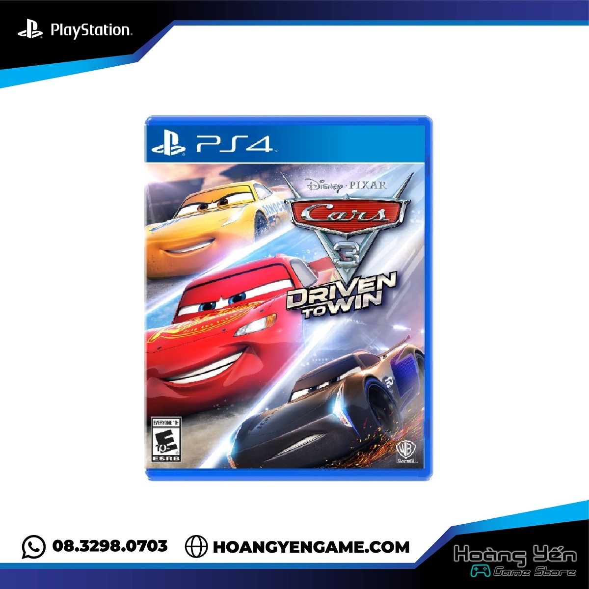 Đĩa game cars 3 driven to win ps4