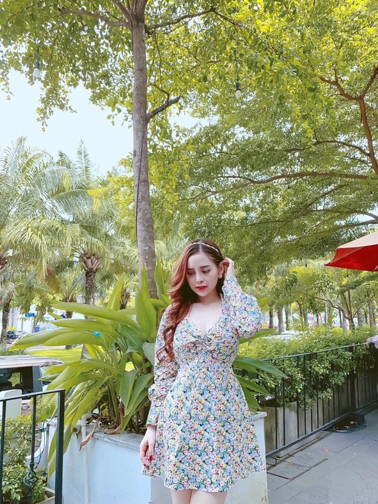 [HCM][Hình Thật] Đầm maxi tay phồng DN15