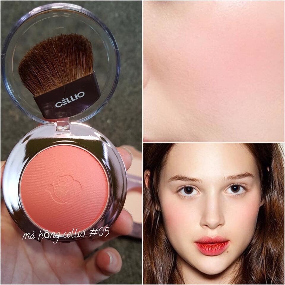Phấn Má Hồng Ngọc Trai Cellio Shining Blusher