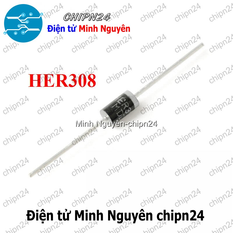 [10 con] Diode HER308 DIP 3A 1000V - HH006031