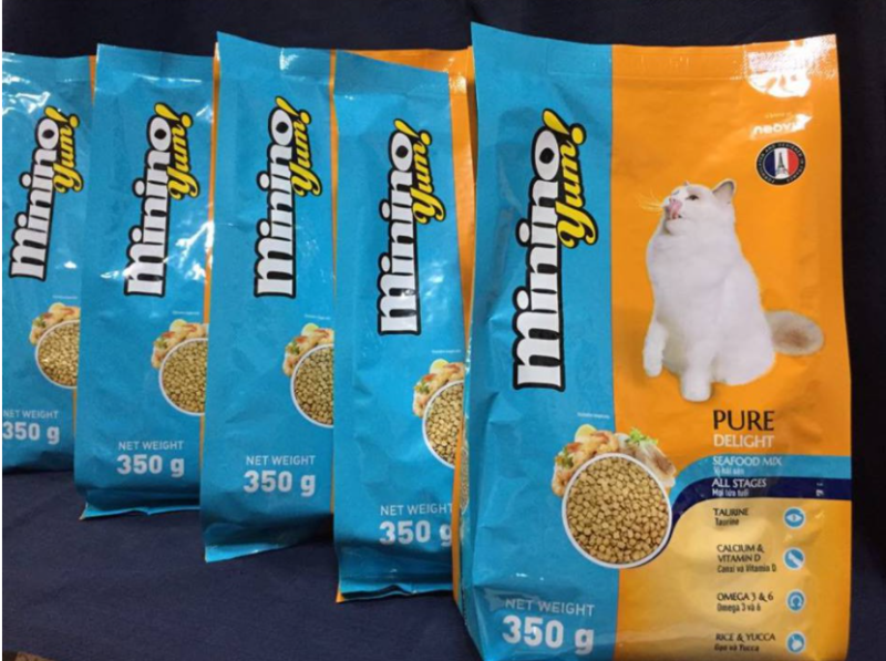Combo 5 túi thức ăn dành cho mèo mọi lứa tuổi Mninino Yum (350g/túi)