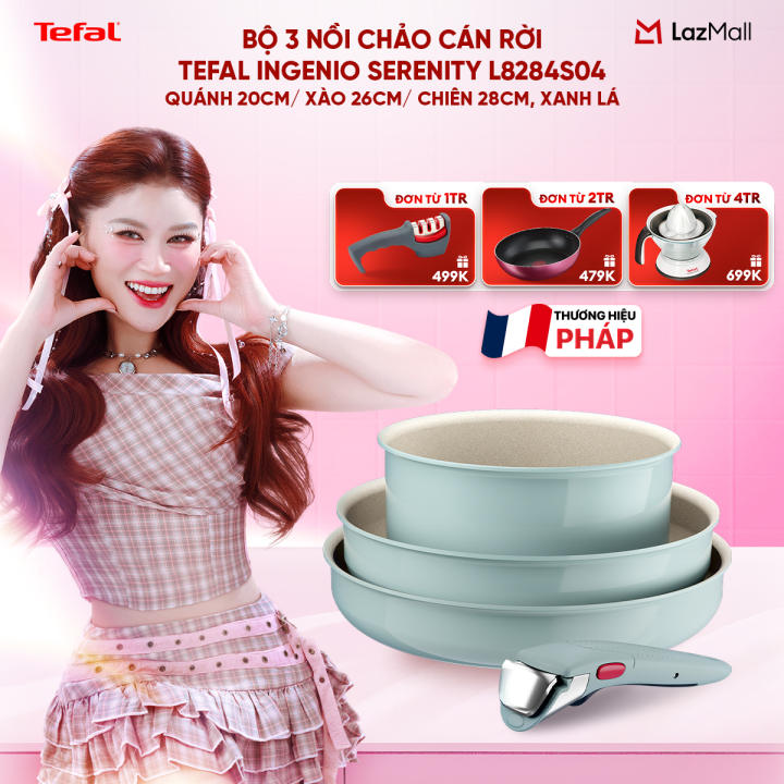 [MỚI] Bộ 3 nồi chảo cán rời Tefal…
