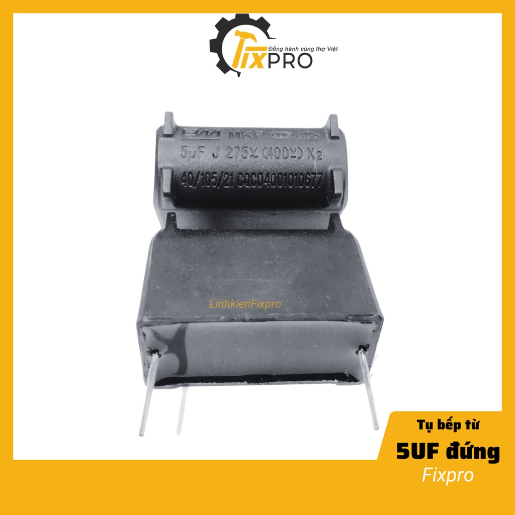 Tụ bếp từ 5UF 400VDC đứng chính hãng BM