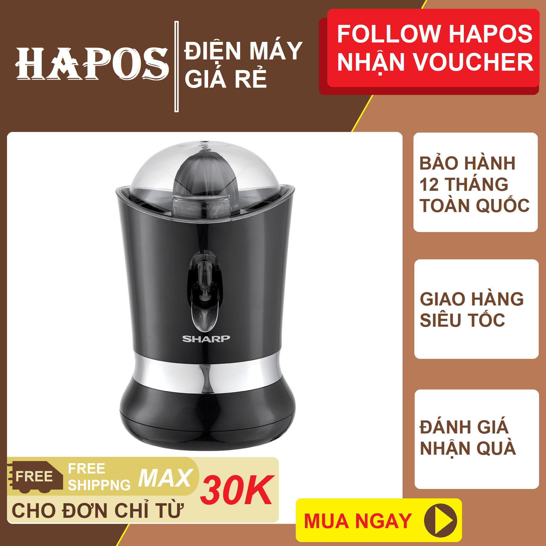 Máy Vắt Cam Sharp EJ-J850-BK