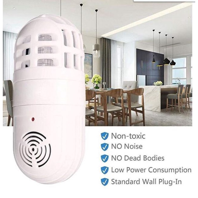 Máy đuổi côn trùng Sonic Zapper - Đèn bắt muỗi và đuổi côn trùng bằng sóng siêu âm - Thiết bị xua đuổi côn trùng cho gia đình