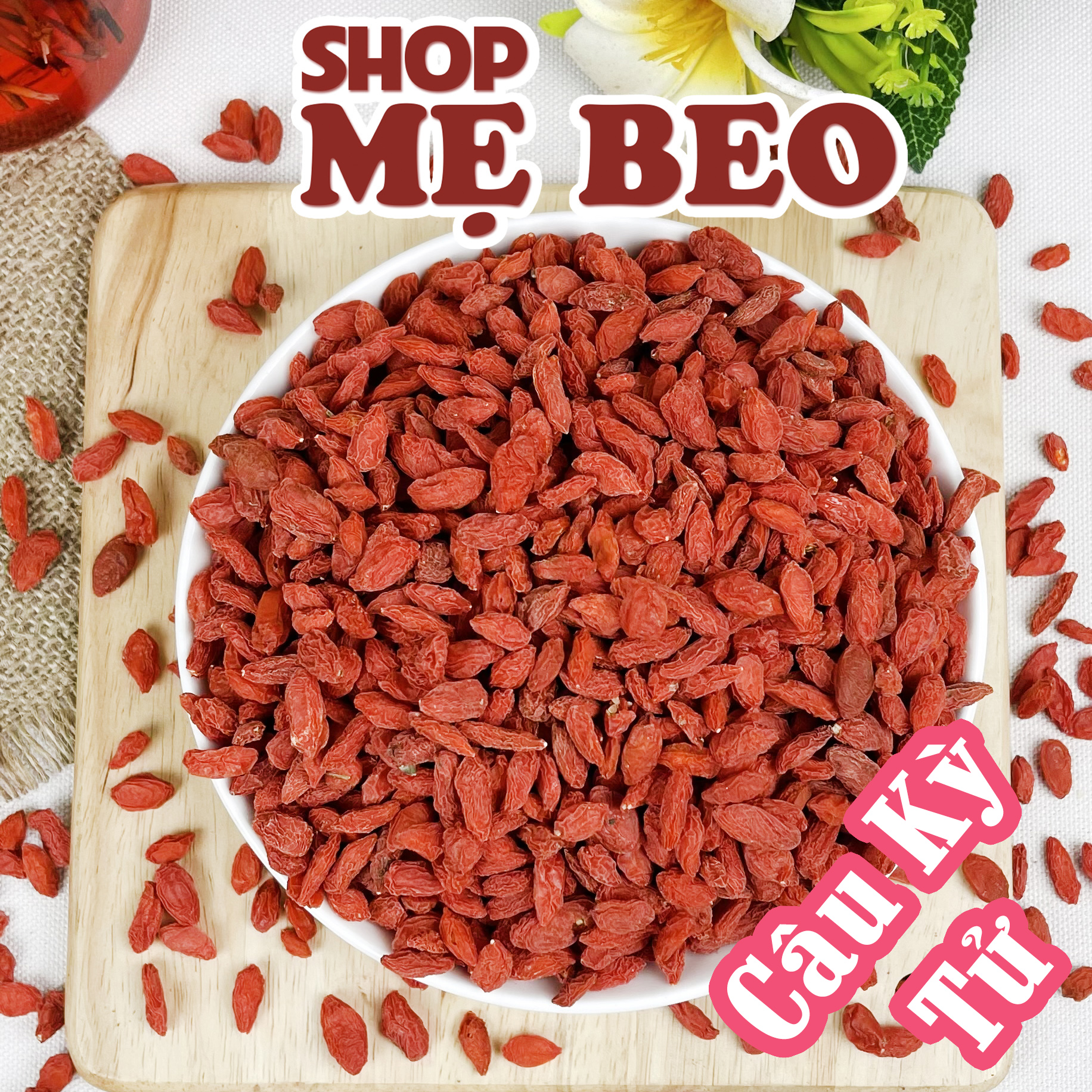 Kỷ Tử Đỏ (Câu Kỉ Tử) Sấy Khô Shop Mẹ Beo