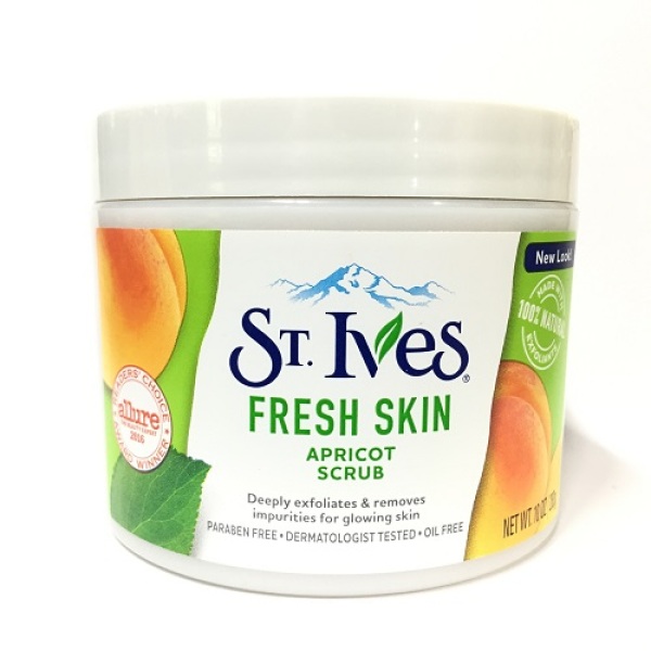 Tẩy Da Chết St.Ives Fresh Skin Apricot Scrub 283g Chính Hãng Mỹ Dùng Cho Mặt Và Toàn Thân (Da Thường) Hương Mơ