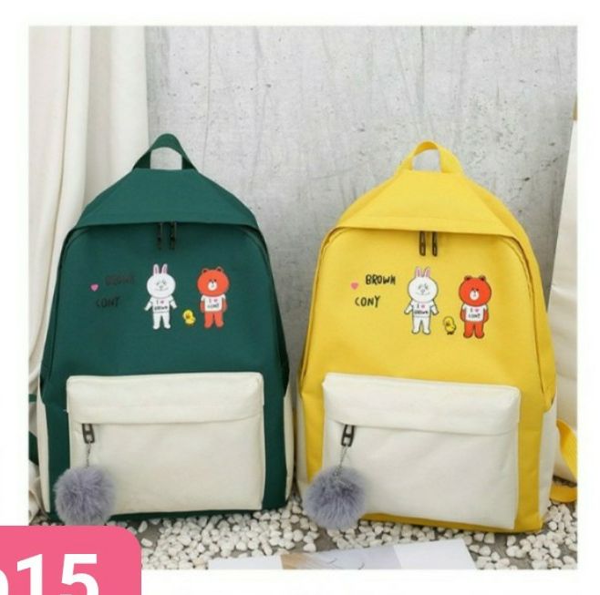 balo combo 4 món gấu brown cb15