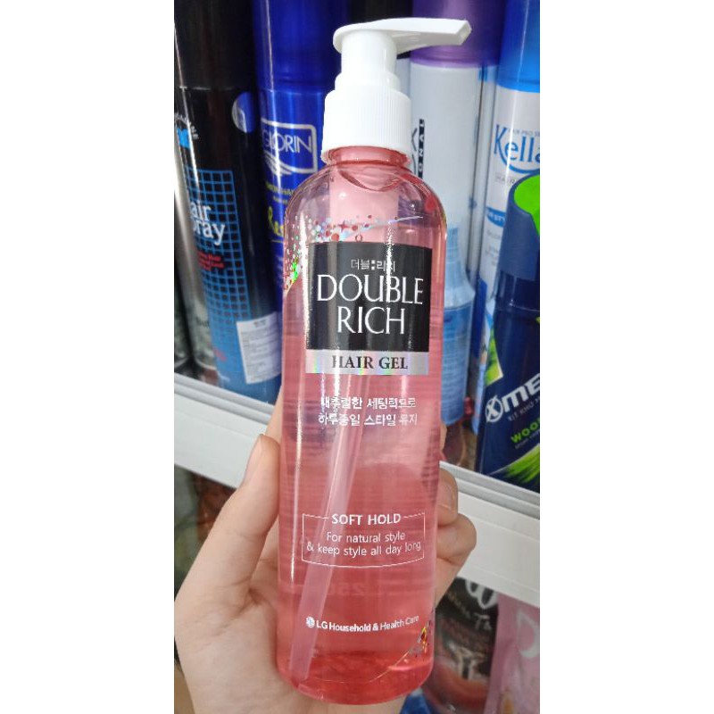 Gel giữ nếp tóc Hard Hold - Double Rich 250Ml