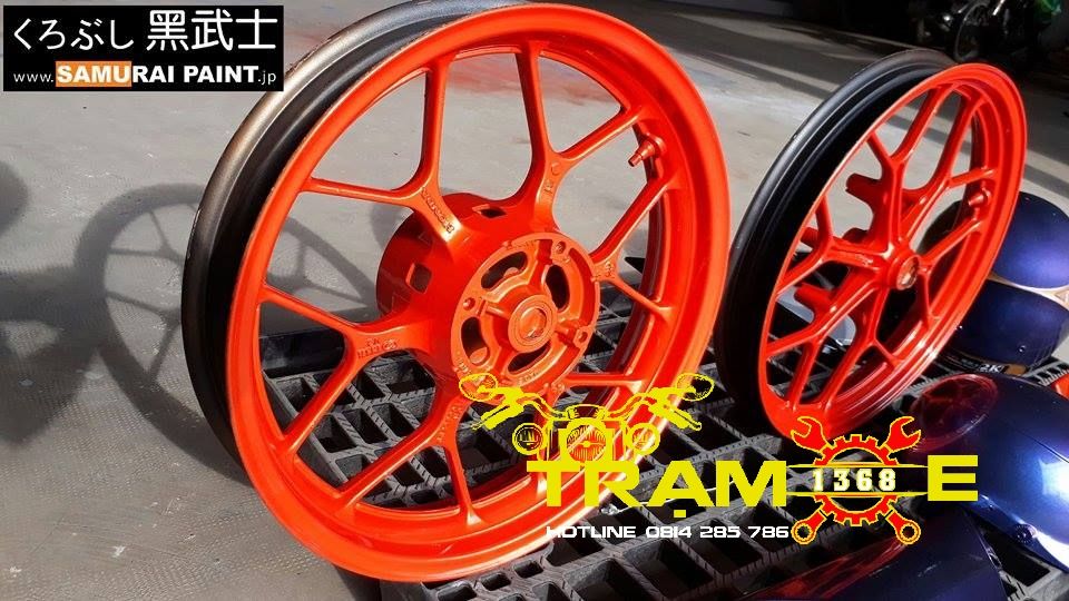 SƠN SAMURAI - GÓI COMBO MÀU CAM CANDY GỒM 4 CHAI - SƠN SAMURAI XE MÁY