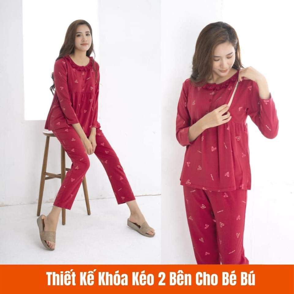 Bộ Đồ Bầu Và Sau Sinh Dài 3 Cúc