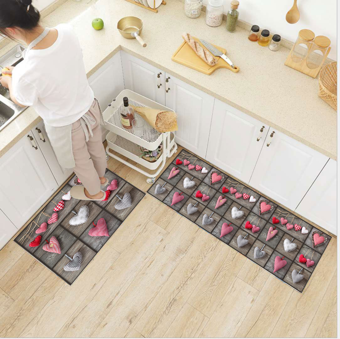 Thảm Bếp Đôi 3D Cao Cấp Chống Trơn Trượt THAMBEPDOI ( Bộ 2 thảm 40*60cm & 40*120cm)