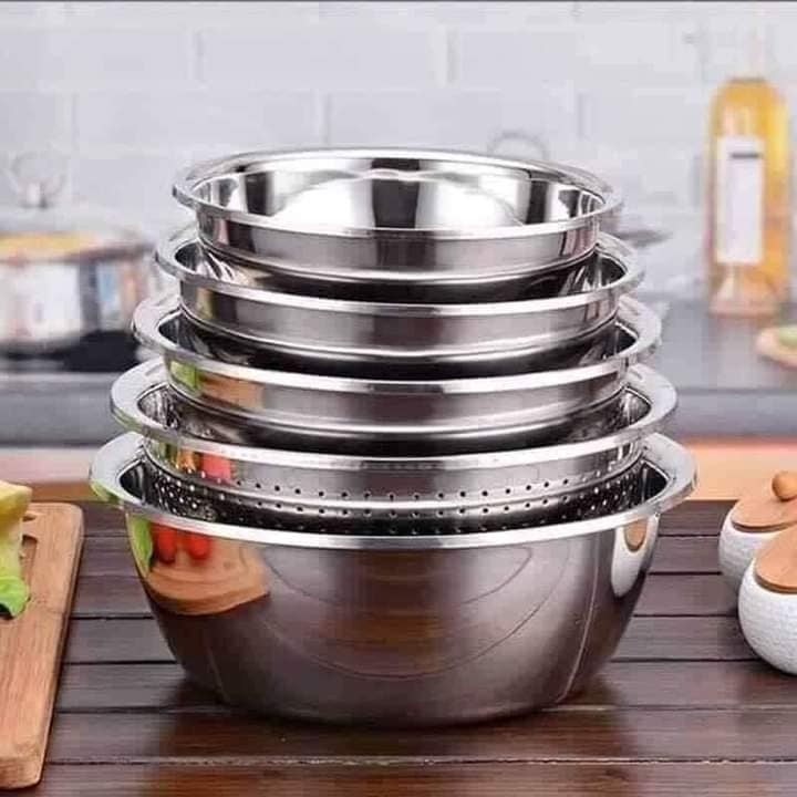 Bộ rổ chậu inox