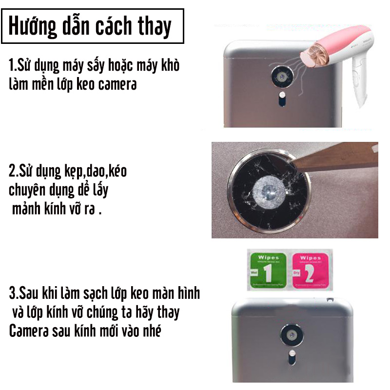Mặt kính thay thế camera sau cho Xiaomi Mi Max 2