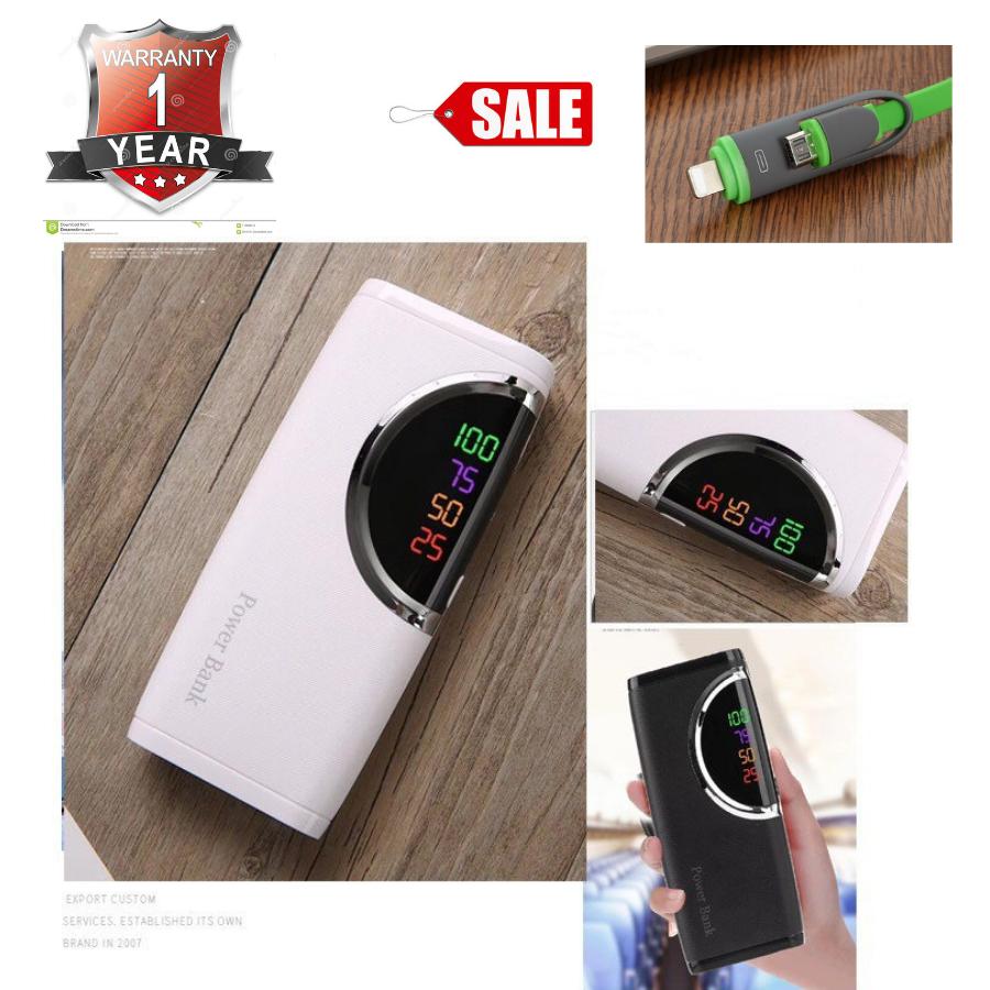 Sạc dự phòng power 20000mah khuyến mãi dây sạc 2in1