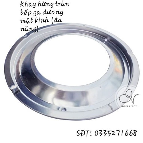 2 khay inox đỡ kiềng bếp ga dương mặt kính