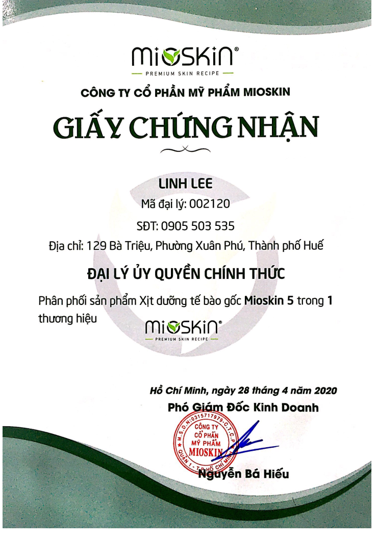 xịt dưỡng tế bào gốc MIOSKIN PLUS