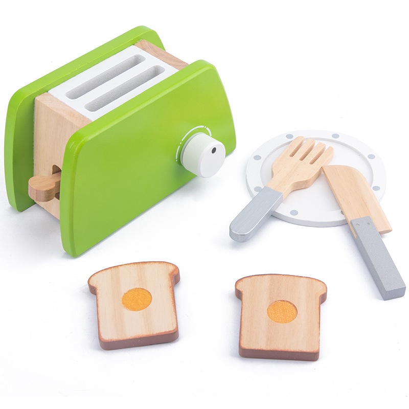 Bộ đồ chơi nhà bếp gỗ nướng bánh, salad bằng gỗ FUDAER