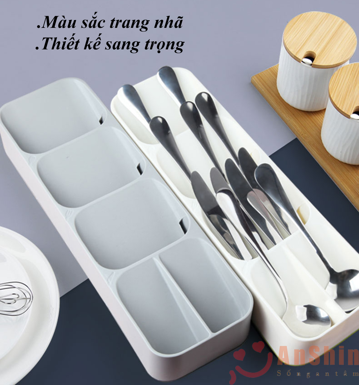 Khay đựng đũa thìa dao nĩa giữ gọn tủ bếp