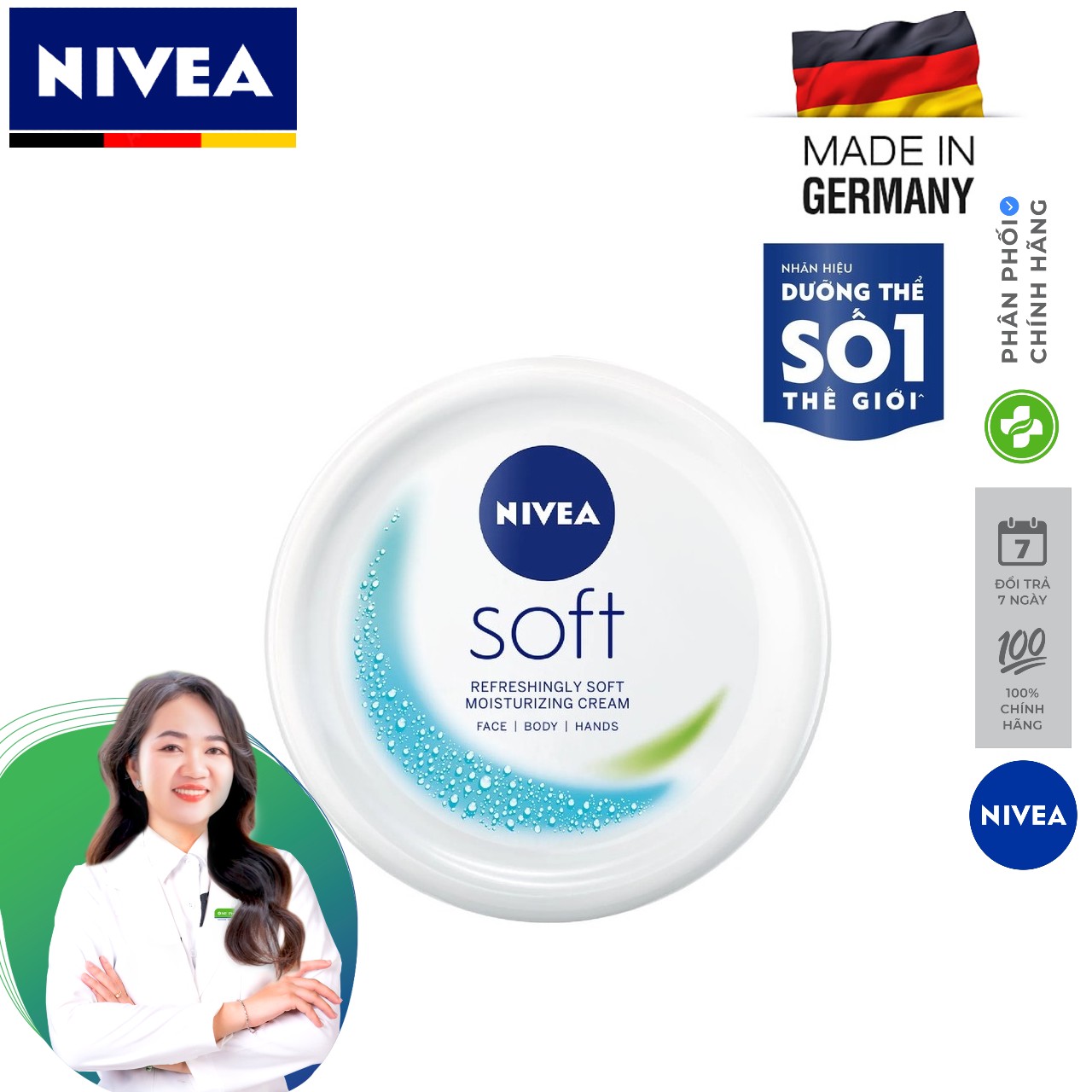 Kem dưỡng ẩm Nivea Soft 200ml