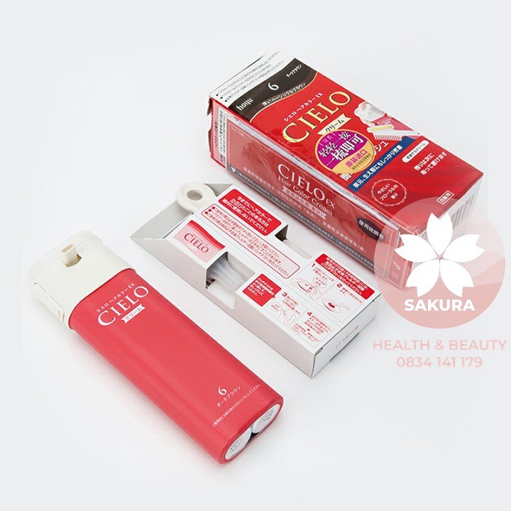 [HCM]Thuốc Nhuộm Tóc Phủ Bạc Cielo Ex Cream Nhật Bản (2 X 40G )