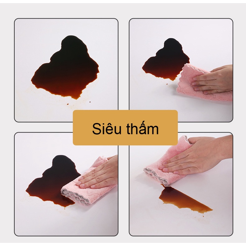 Combo 10 Khăn lau bếp siêu thấm đa năng 2 mặt