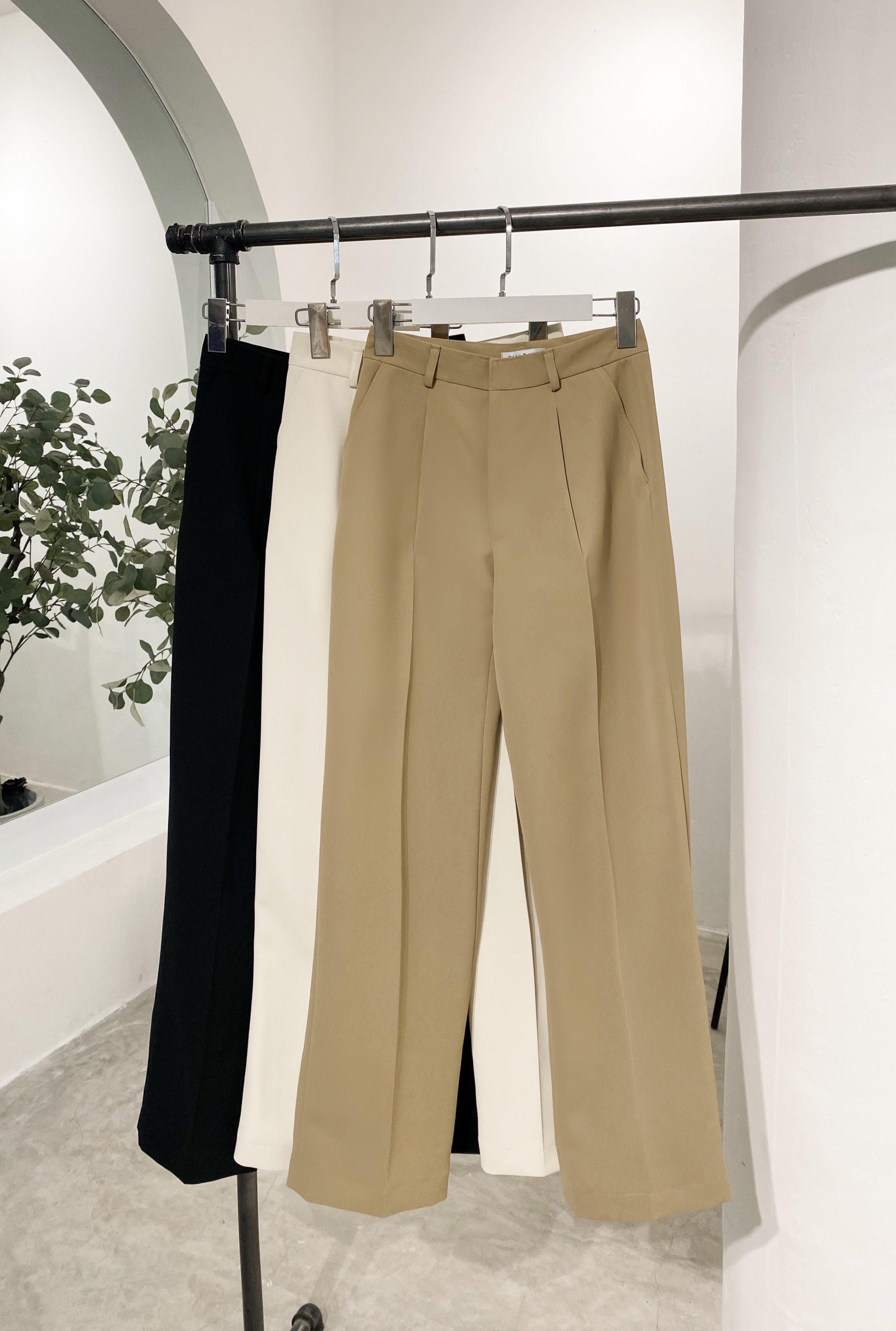 Quần dài thiết kế CHARMO ống đứng vải cotton lụa Cami Cullotes