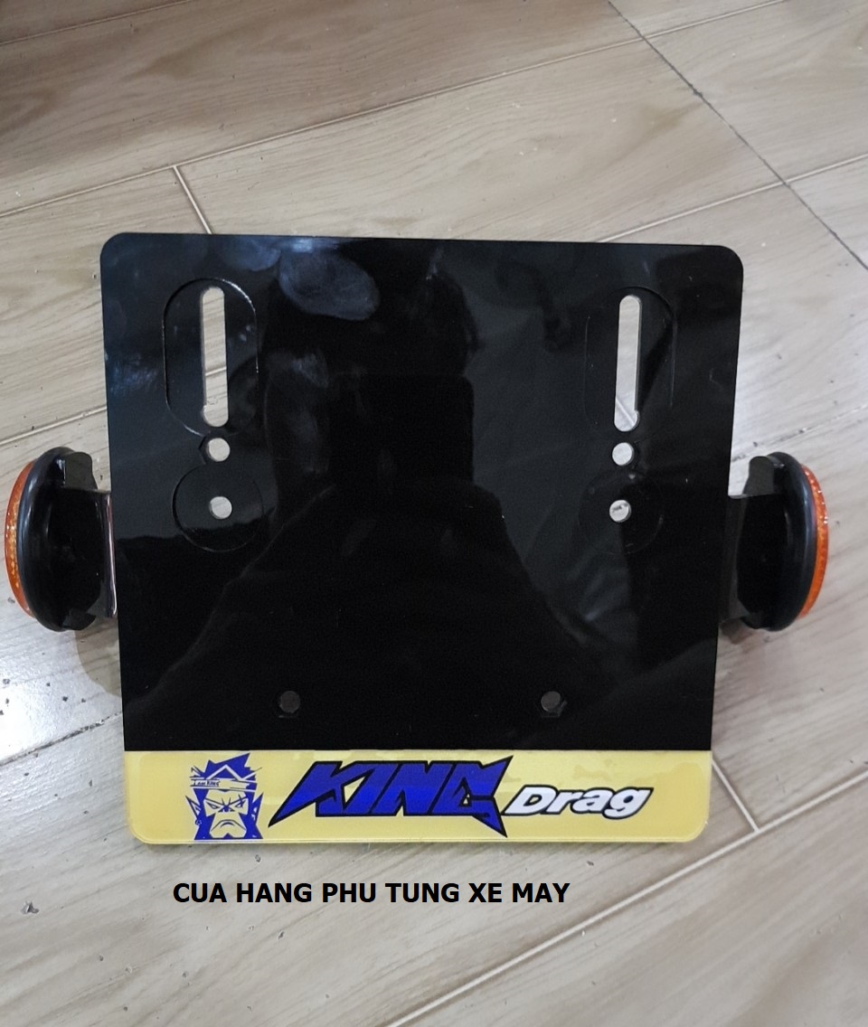 Khung biển số KING DRAG kèm mắt mèo sau gắn mọi dòng xe máy