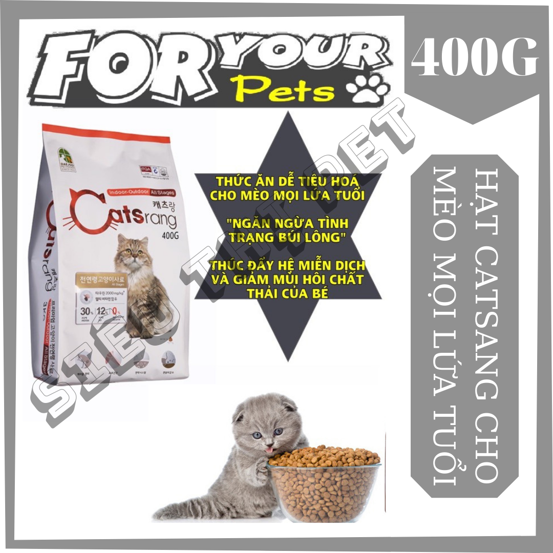 ( KHUYẾN MÃI ) Catsrang - Thức ăn hạt cho mèo mọi lứa tuổi 400GR