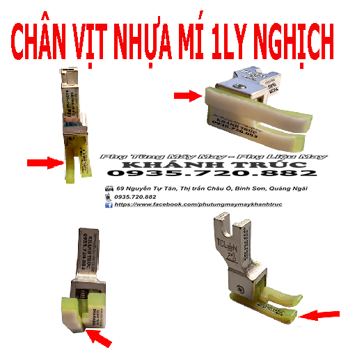 Chân vịt mí nhựa 1ly NGHỊCH máy may công nghiệp 1kim