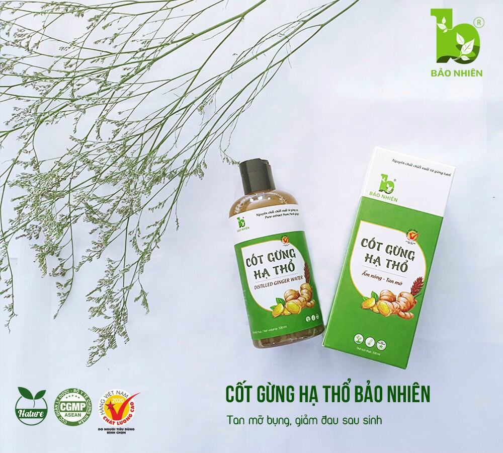 Cốt gừng hạ thổ bảo nhiên giảm mỡ giảm eo cho mẹ sau sinh 330ml u510