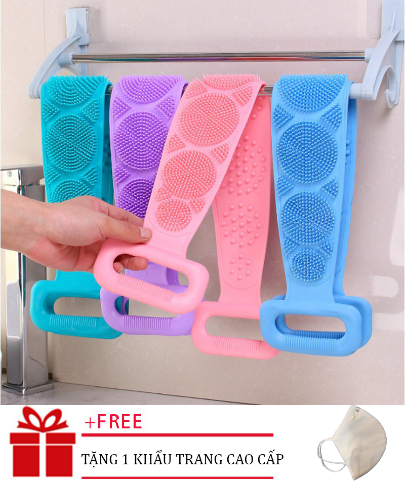 [ TẶNG KHẨU TRANG ] Dây chà lưng 2 mặt mẫu mới- đai tắm cọ lưng 2 mặt- dụng cụ tắm