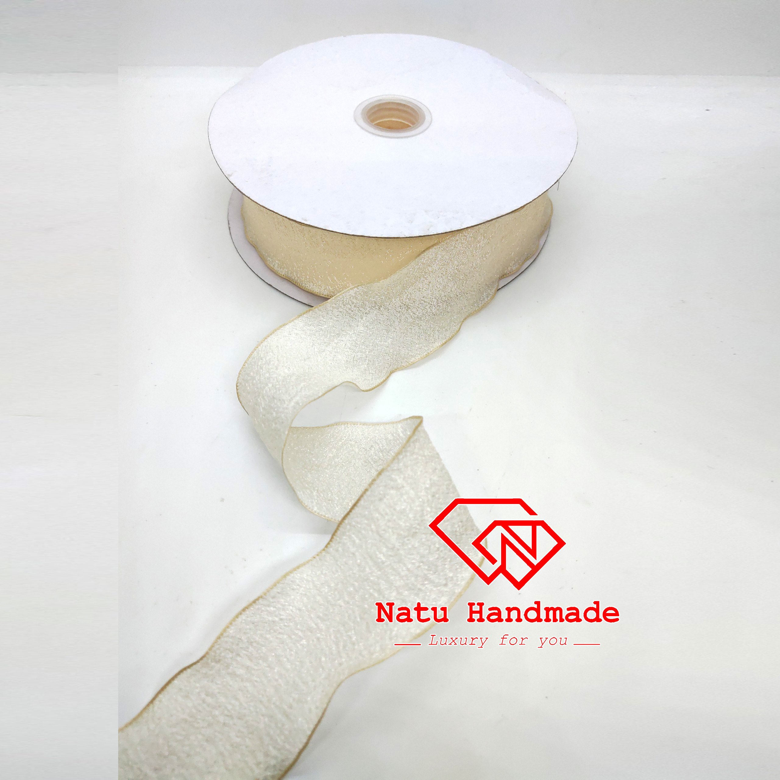 RUY BĂNG LỤA NHĂN CAO CẤP 3,8cm - 1M