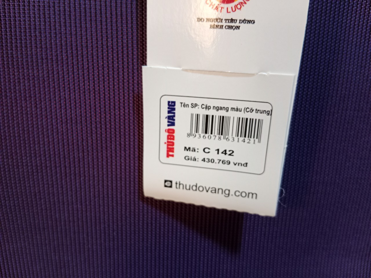 Cặp Ngang Thủ Đô Vàng Cỡ Trung Màu Tím (Mã SP C142/C342/C442/C542/C642/C742/C842)